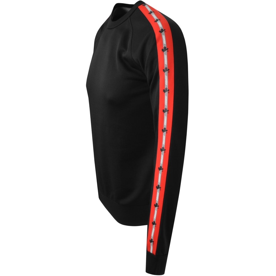 Alternative Image for ProductDSQUARED2 Crew Neck Taped Sweatshirt Black2